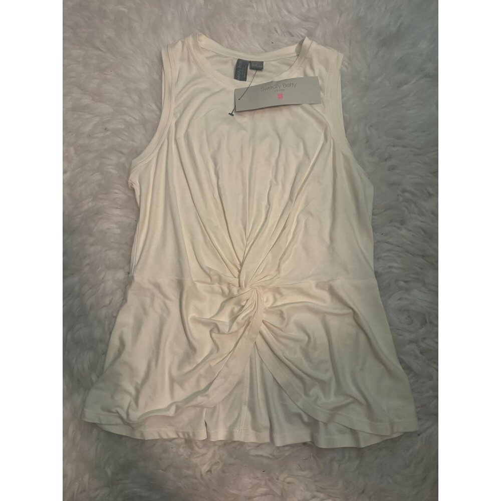 NWT Sweaty Betty Tori Twist Tank Top Alabaster White XXL